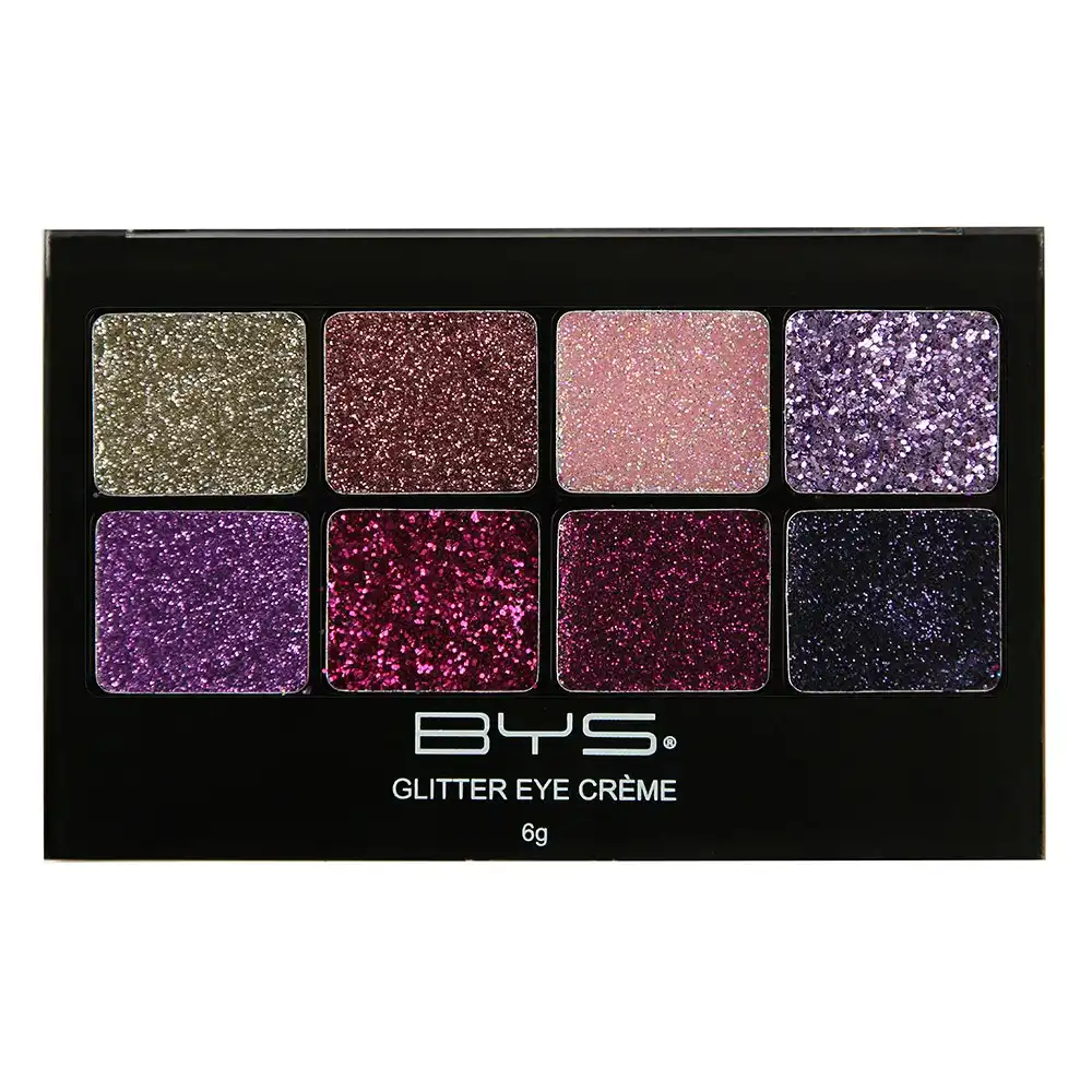 BYS Glitter Creme 6g Eye Face Makeup/Cosmetics/Beauty Palette Fairy Dust 8 Shade