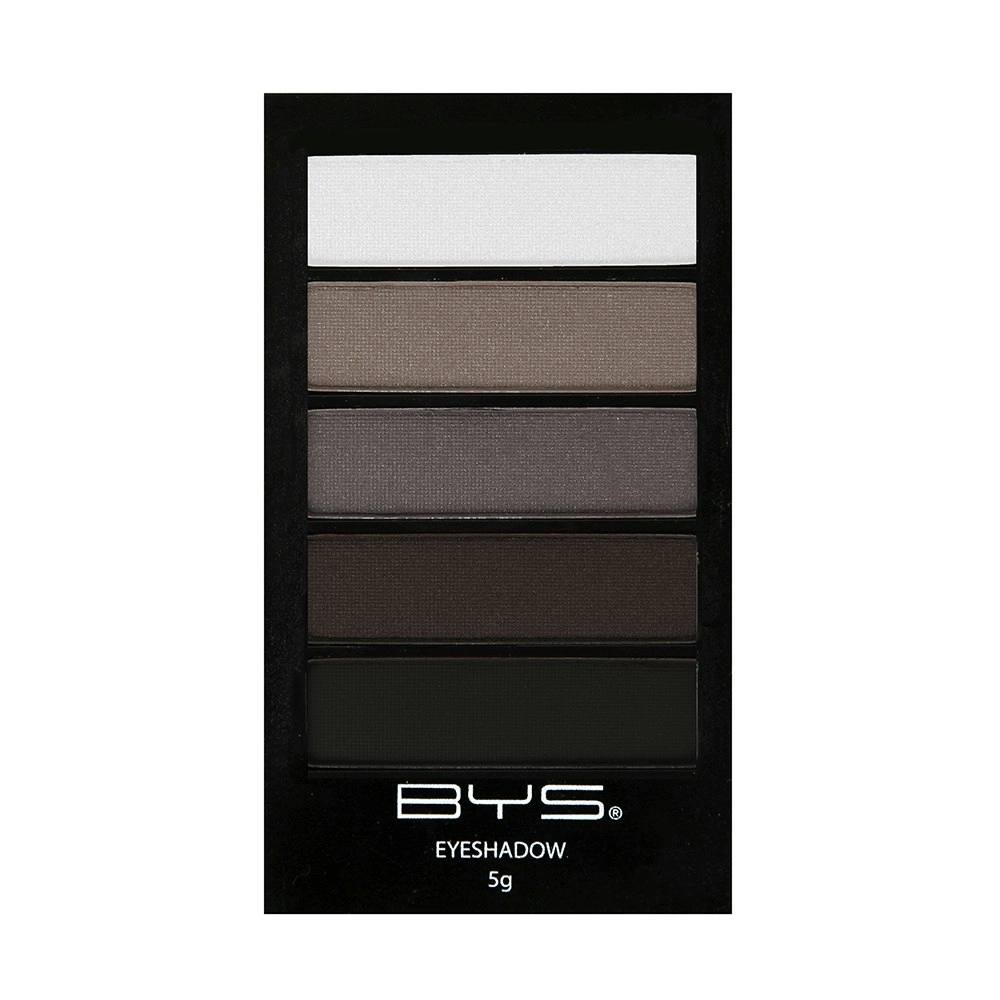 BYS 5g Eyeshadow Palette Cosmetic Beauty Face/Eye Makeup Black Steel 5 Shades