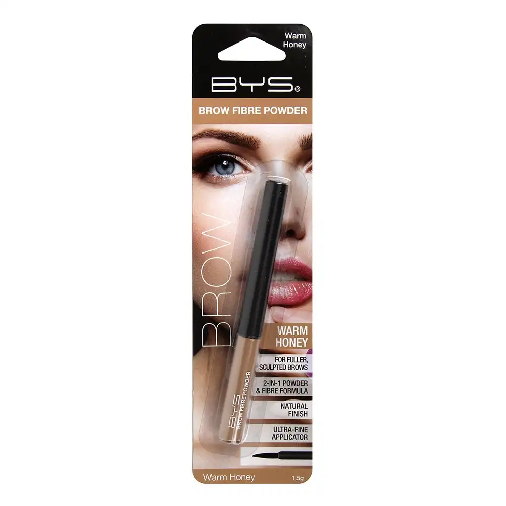 BYS Eyebrow Fibre Powder Cosmetic Beauty Makeup Natural Finish Warm Honey 1.5g