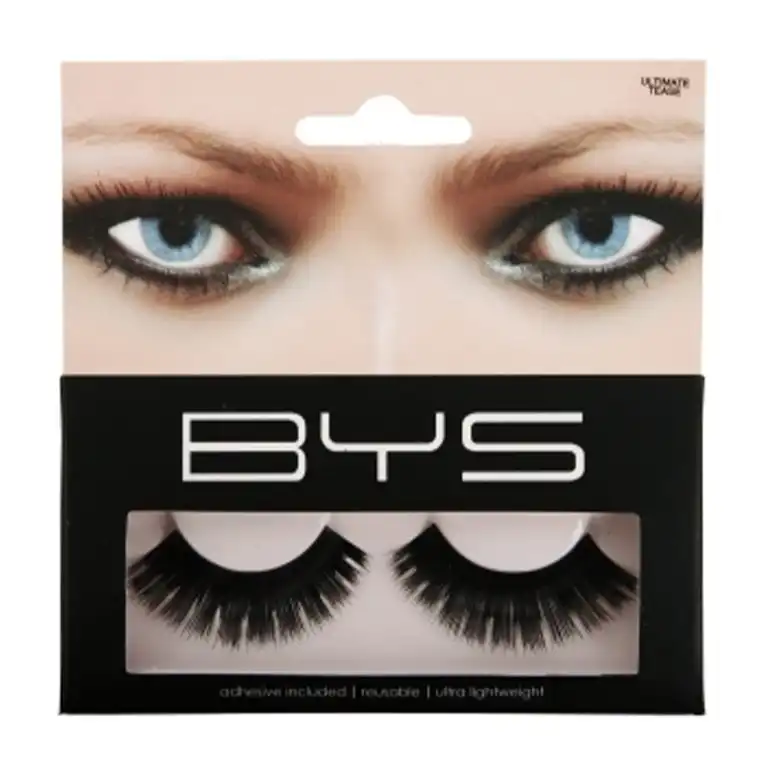BYS Reusable Ultimate Tease Eye Lash Extensions Makeup Lashes Latex-Free Black
