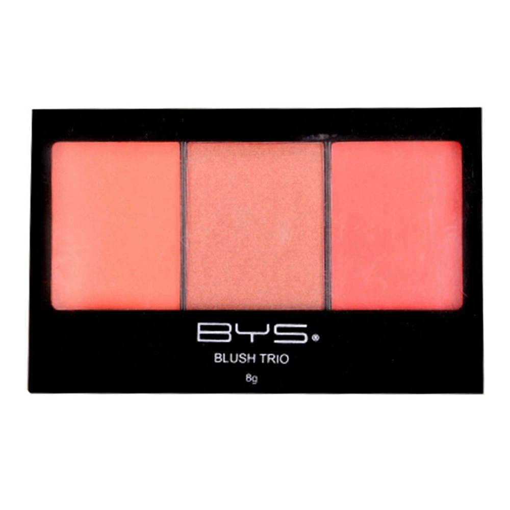 BYS Blush Trio Coral Me In 3 Shades Cosmetic Beauty Face/Cheek Makeup Red/PNK 8g