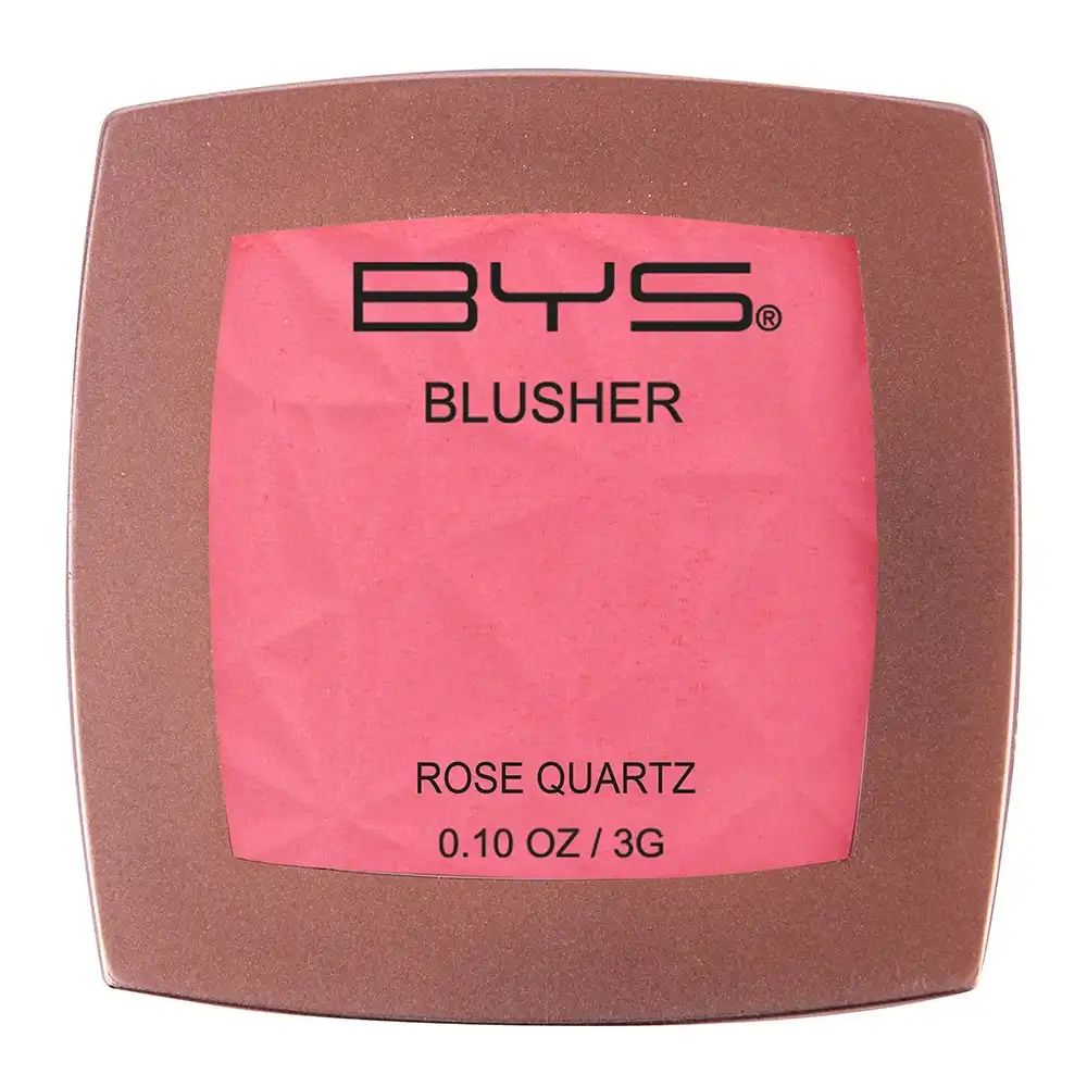 BYS Blusher Cheek Rose Quartz Cosmetic Glow Beauty Face Makeup Compact Powder 3g