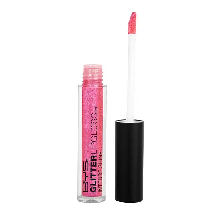 BYS Glitter Lipgloss Intense Shine Non-Sticky Lightweight Makeup Galaxy Pink 1ml