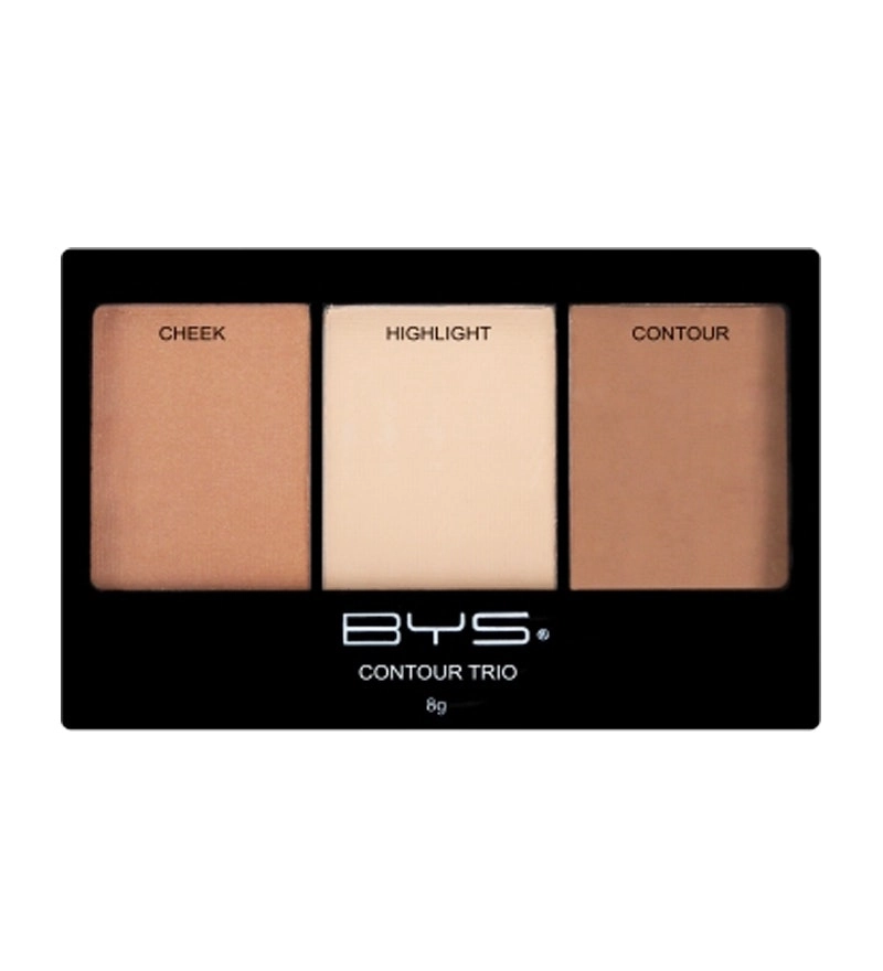 BYS Contour 8g Palette Trio Sassy Face Highlight Makeup Cosmetics w/ 3 Shades