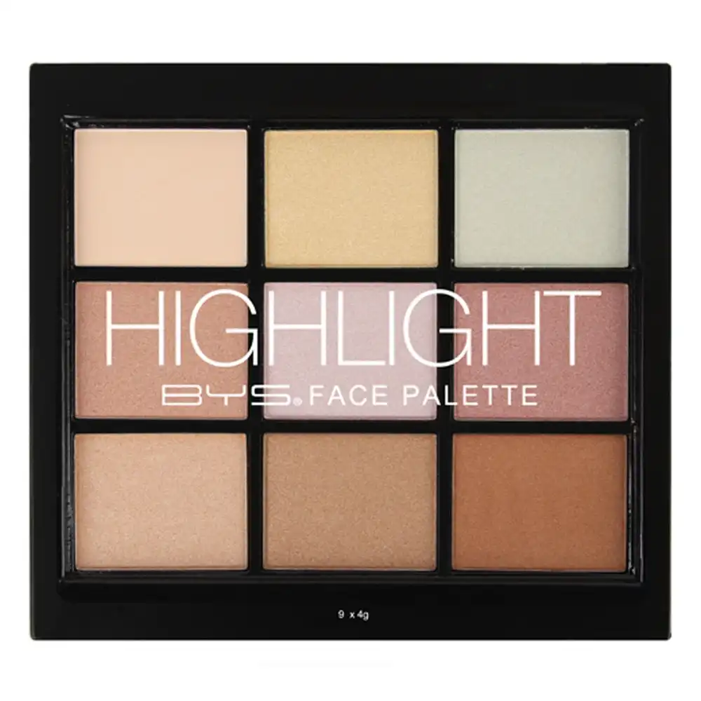 BYS Highlight Face Palette 36g Powder Cosmetic Women Beauty Makeup w/ 9 Shades