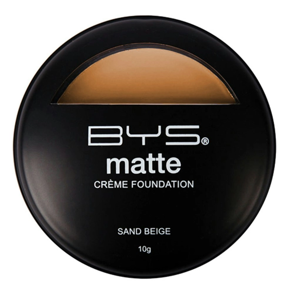 BYS 10g Matte Creme Foundation Face Makeup Cosmetic Satin Finish Medium Beige