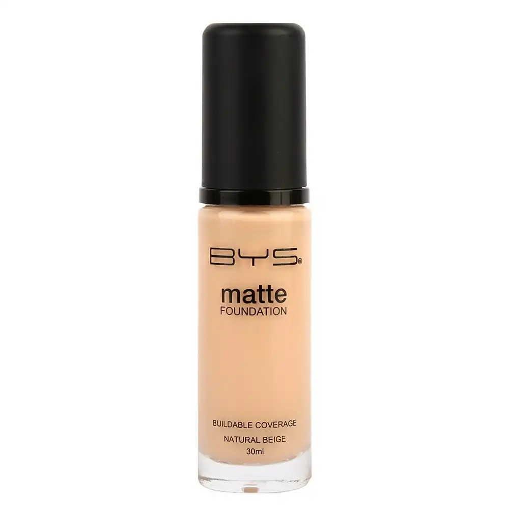 BYS Matte 30ml Liquid Foundation Full Coverage Face Beauty Makeup Natural Beige