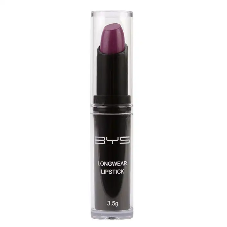 BYS Longwear Lipstick Lip Colour Cream Leading Lady Lasting Makeup Purple 3.5g