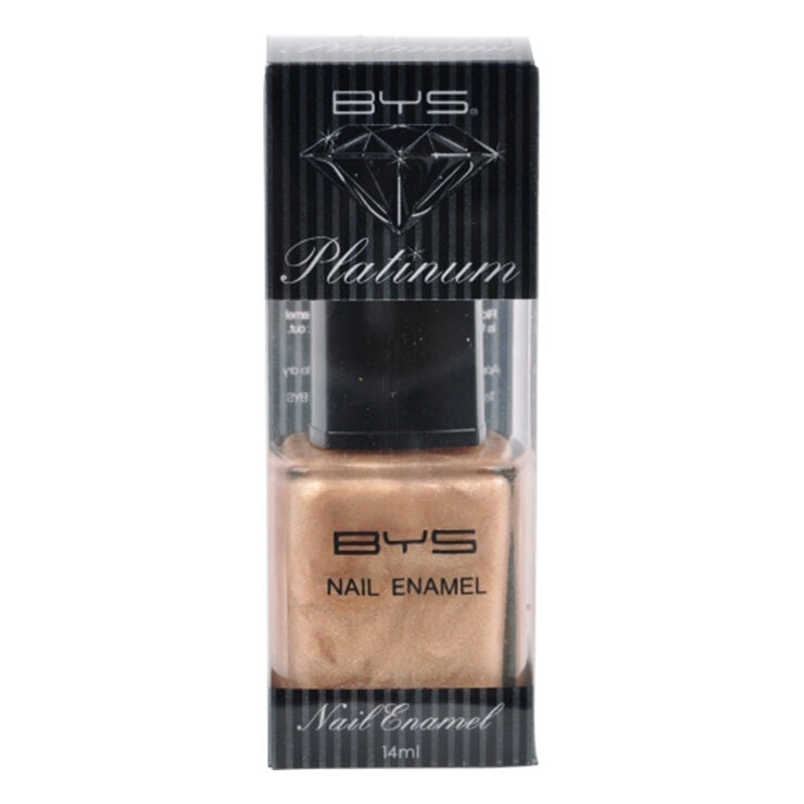 BYS Platinum Gold Lustre Nail Polish Enamel Lacquer Gloss Lasting Quick Dry 14ml