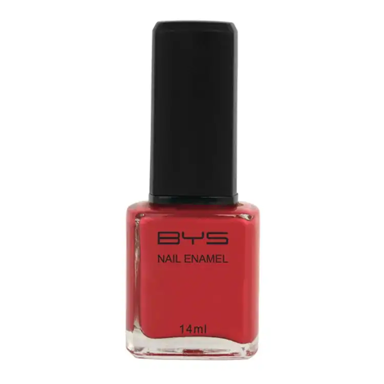 BYS Kiss Me Coral Nail Polish Enamel Lacquer Gloss Lasting Quick Dry 14ml Red