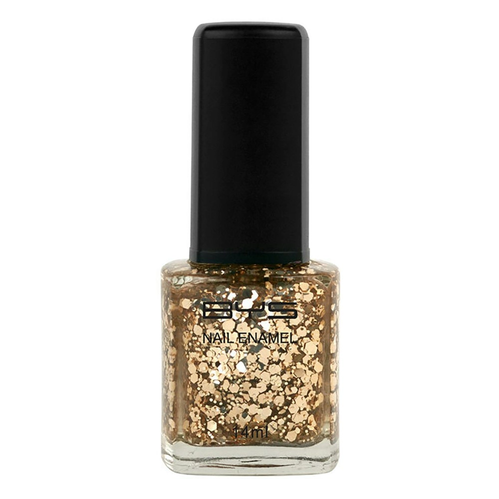 BYS Million Dollar Baby Nail Polish Enamel Lacquer Glitter Quick Dry 14ml Gold