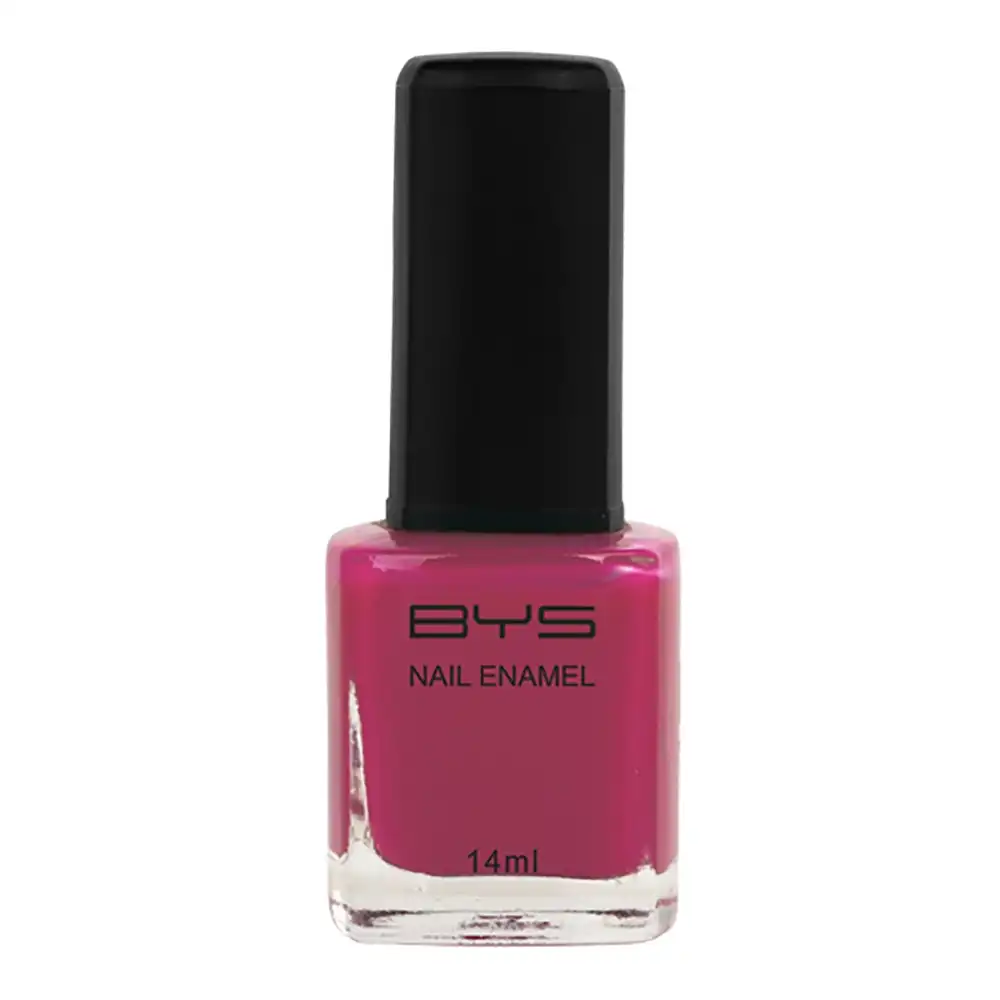 BYS Pink With A Punch Nail Polish Enamel Lacquer Gloss Lasting Quick Dry 14ml