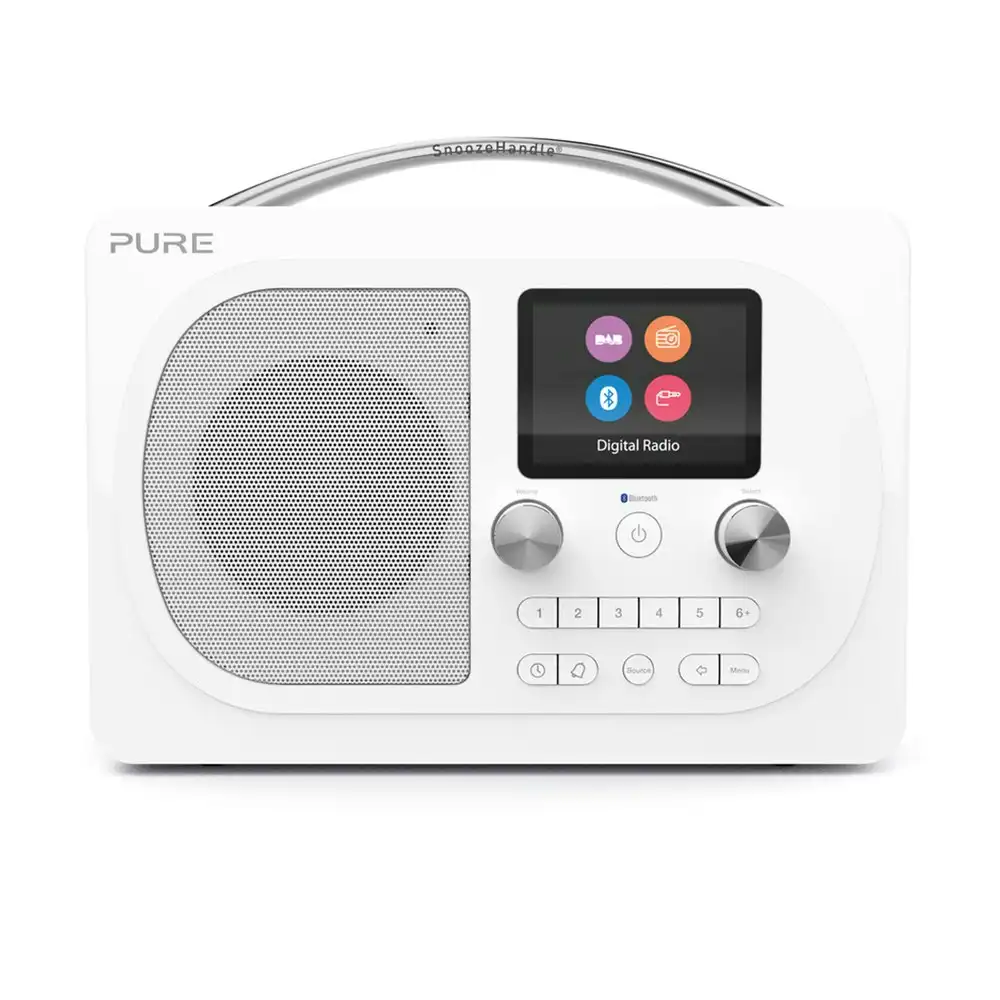 Pure Evoke H4 Prestige Edition DAB/DAB+/FM Digital Radio w/Bluetooth Speaker WHT