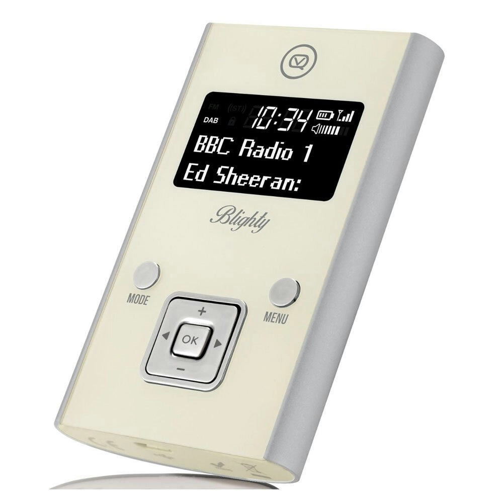 View Quest Blighty DAB+ Pocket Digital FM Radio/DAB/Silver/Cream