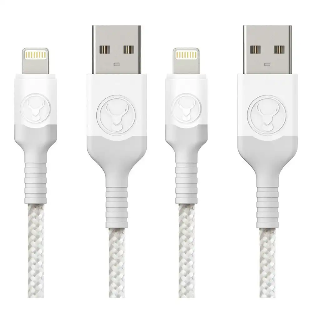 2x Bonelk 2m USB-A to Lightning MFI-Certified Charging Cable for iPhone WH