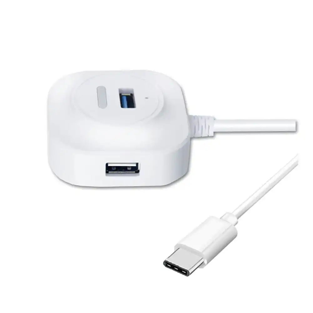 Sansai 5Gbps 4 Ports USB3.0/USB2.0 to Type-C Hub/Splitter Windows/Mac White