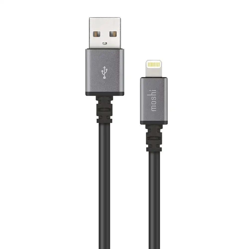 Moshi 3M USB To Lightning MFI-Certified for iPhone Charging Cable for iPhone BLK