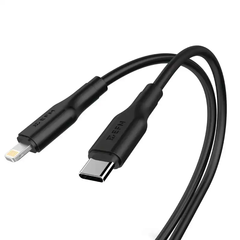 EFM Type C to Lightning MFI-Certified Cable 2m Data Charging Cable for iPhone BK