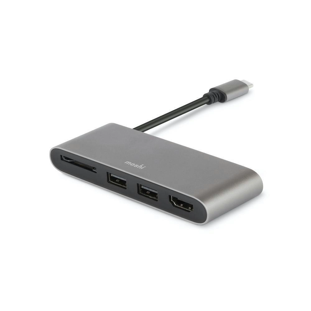 Moshi USB-C Multimedia Adapter Hub w/HDMI/USB-A/SD Card Reader For MacBook/PC