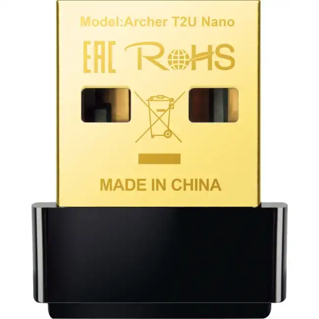 TP Link AC600 Dual Band Wi-Fi 2.4/5GHz Wireless USB Adapter Archer T2U Nano BLK