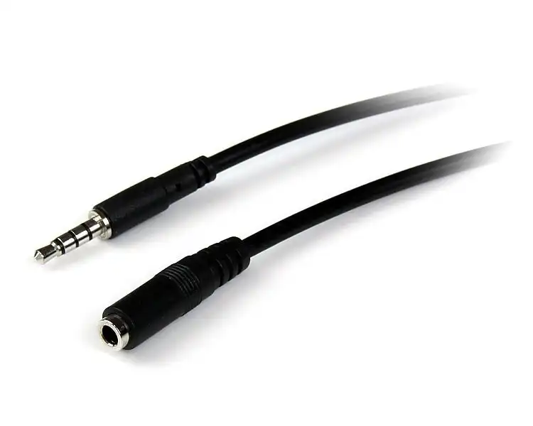 Star Tech 3.5mm Stereo 2m Male to Female Extension Audio Cable Cord for Headset