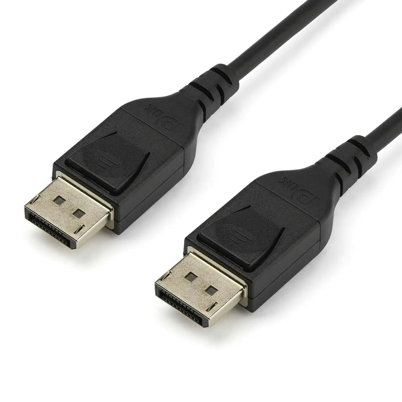 Star Tech DisplayPort Cable Black 2m HBR3 HDR MST 8K 120Hz 32.4Gbps Male To Male
