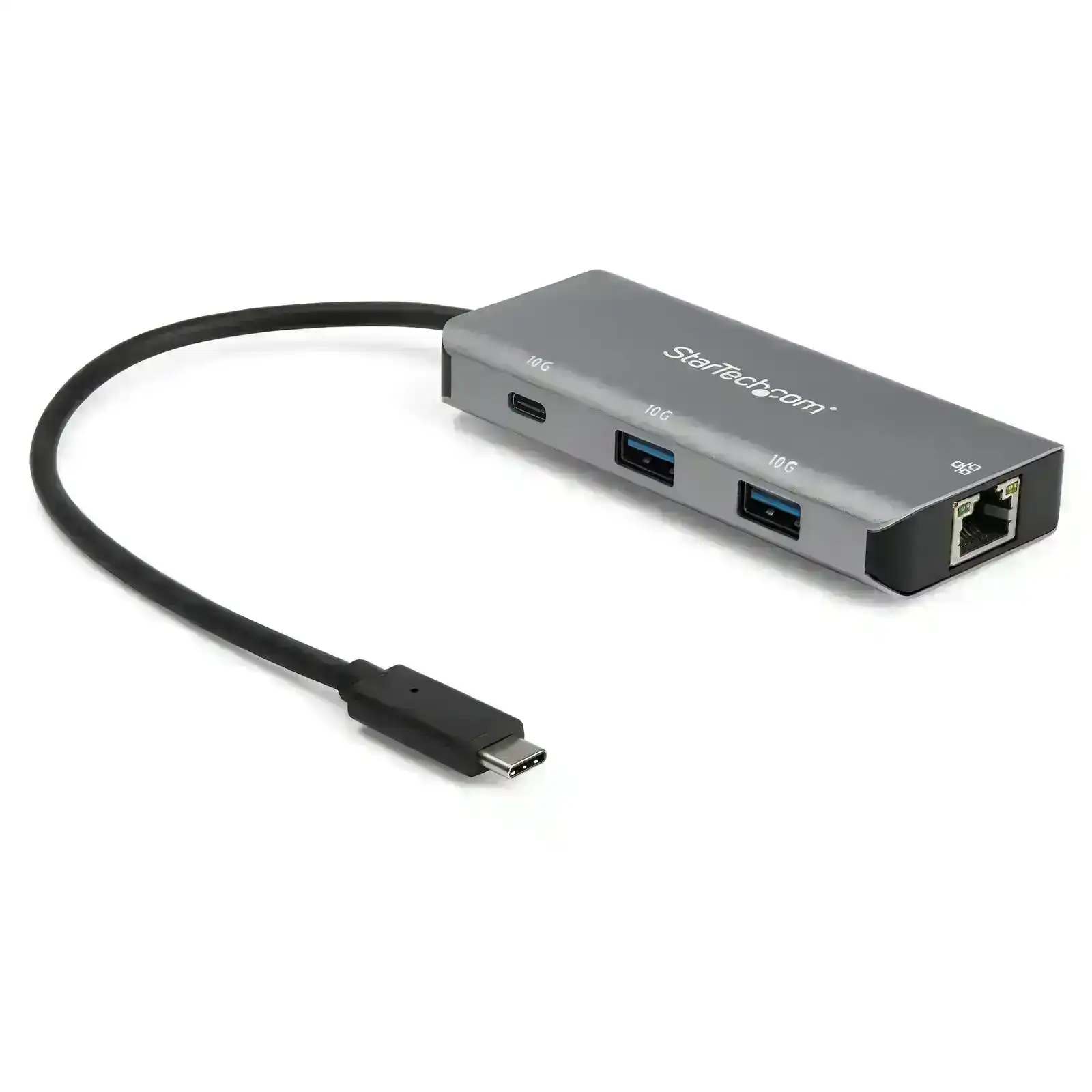 Star Tech 3 Port 10Gbps USB C Hub Laptop Adapter w/RJ45 Ethernet/2 USB A/1 USB C