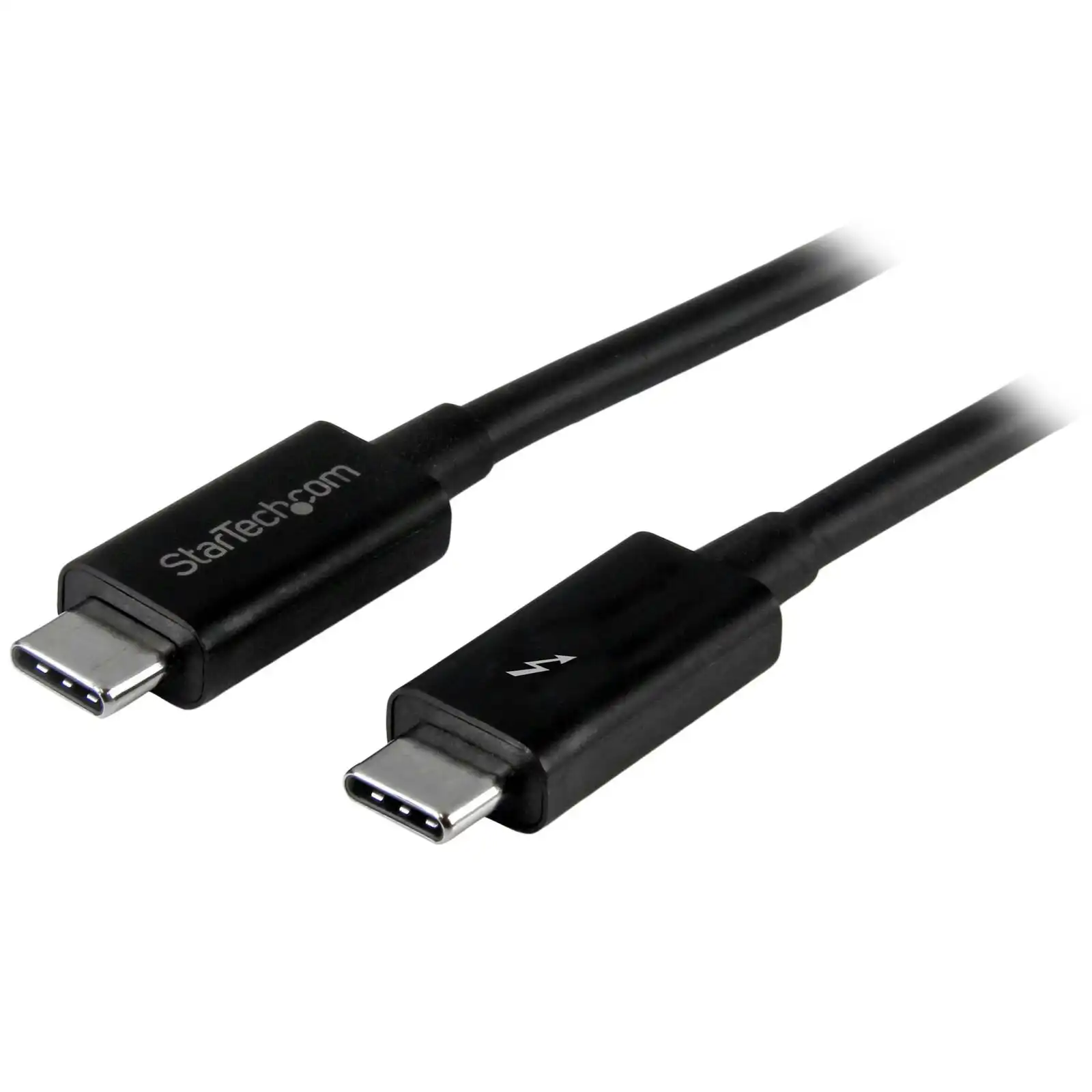 Star Tech 1m Thunderbolt 3 20Gbps USB-C Cable For 4K/60Hz PC/Laptop/Monitor BLK