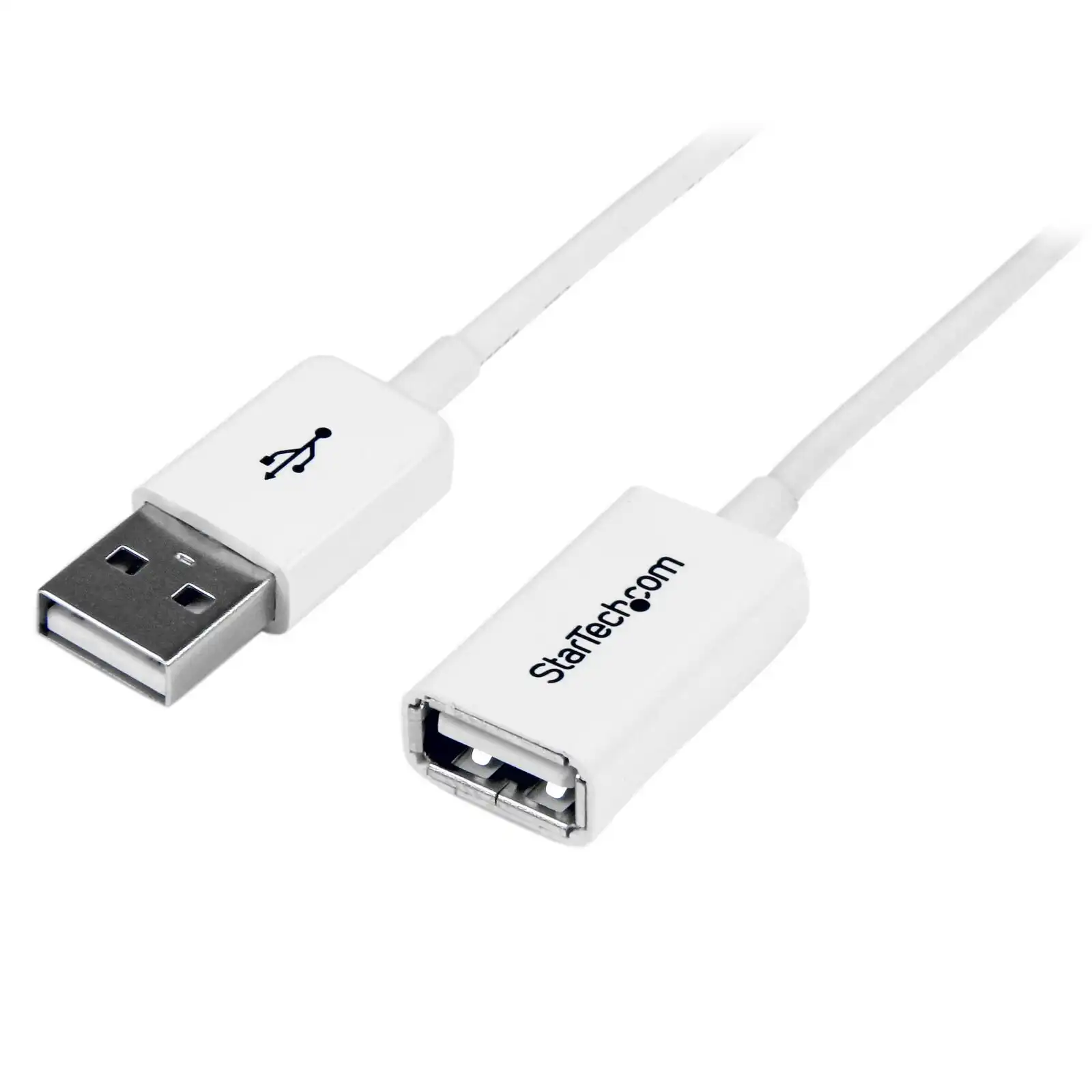 Star Tech 2m USB 2.0 Straight Extension Cable A to A Male To Female 480Mbps WHT
