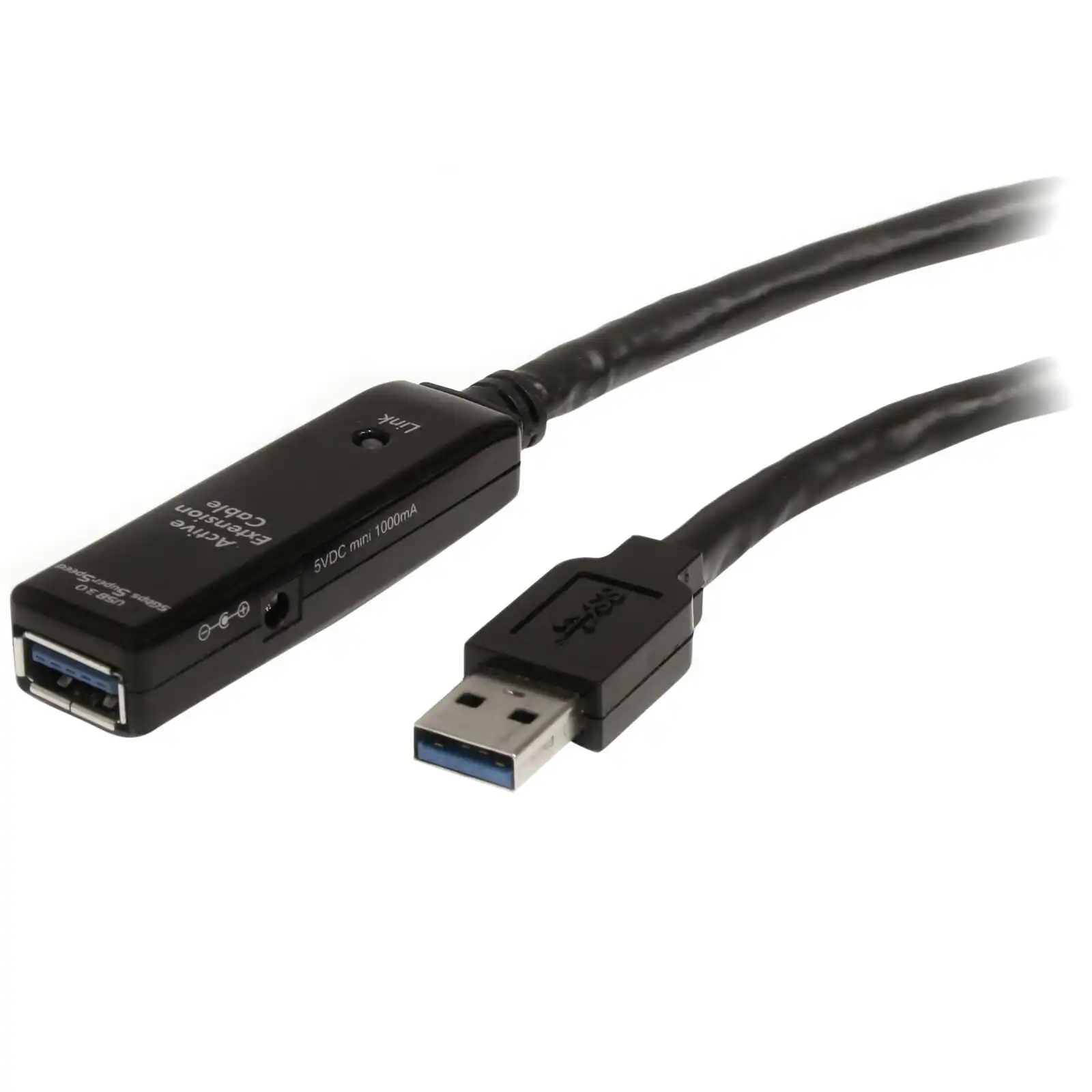 Star Tech 10m USB 3.0 Extension Cable 5Gbps - Male To Female USB Powered BLK