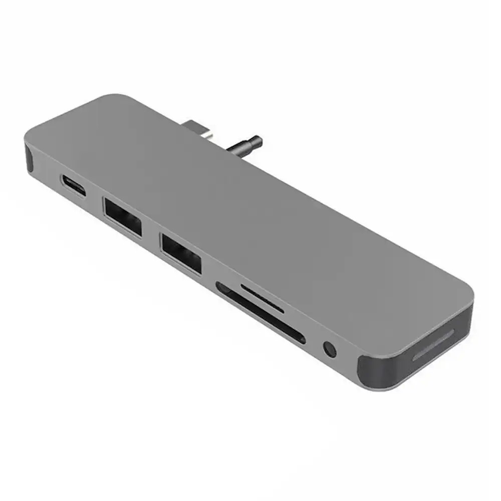 HyperDrive SOLO USB-C to HDMI/USB 3.1/3.5mm Adapter Port Hub for MacBook Grey
