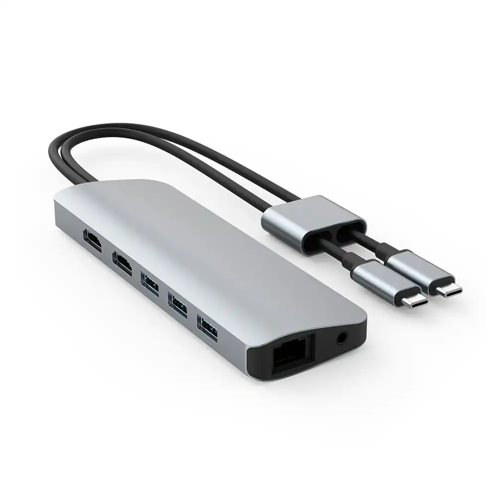 HyperDrive Viper 10-in-2 USB-C to HDMI/USB-A Hub w/ Dual Display for Mac/PC SLV