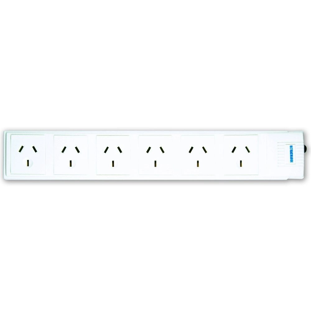 UltraCharge 4-Socket Surge Protection Power Strip Board Extension w/2x USB Ports