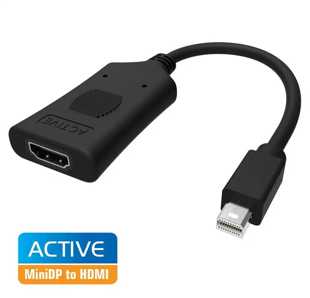 Simplecom DA101 Active MiniDP Male to HDMI Adapter 4K UHD Female Converter Black