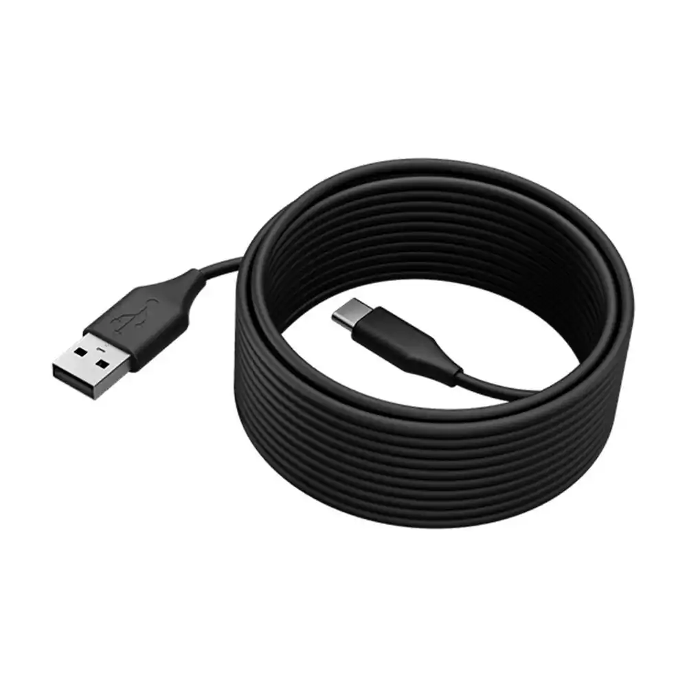 Jabra Male USB-A 2.0 To Male USB-C 5m Connector Cable Cord For Panacast 50 BLK
