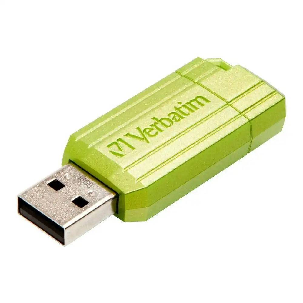 Verbatim 16GB PinStripe USB 2.0 Drive/Pen Drive For Windows/Mac/Linux Green