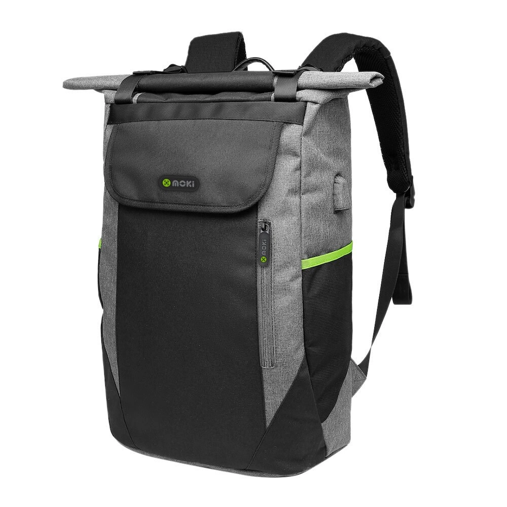 Moki Odyssey Roll-Top Backpack Carry Bag Travel Case for 15.6in Laptop/MacBook