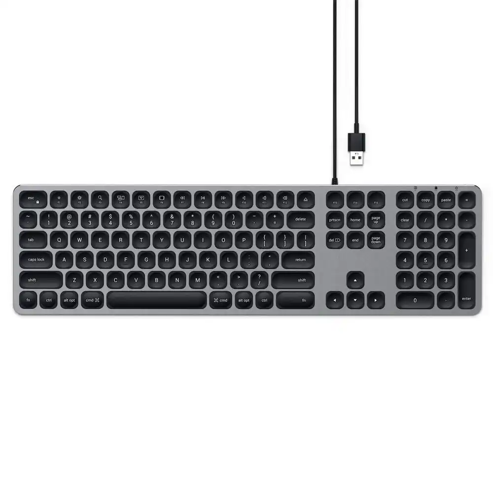 Satechi USB-A Wired Keyboard for PC Desktop Apple Mac/MacBook Air/Pro Space Grey