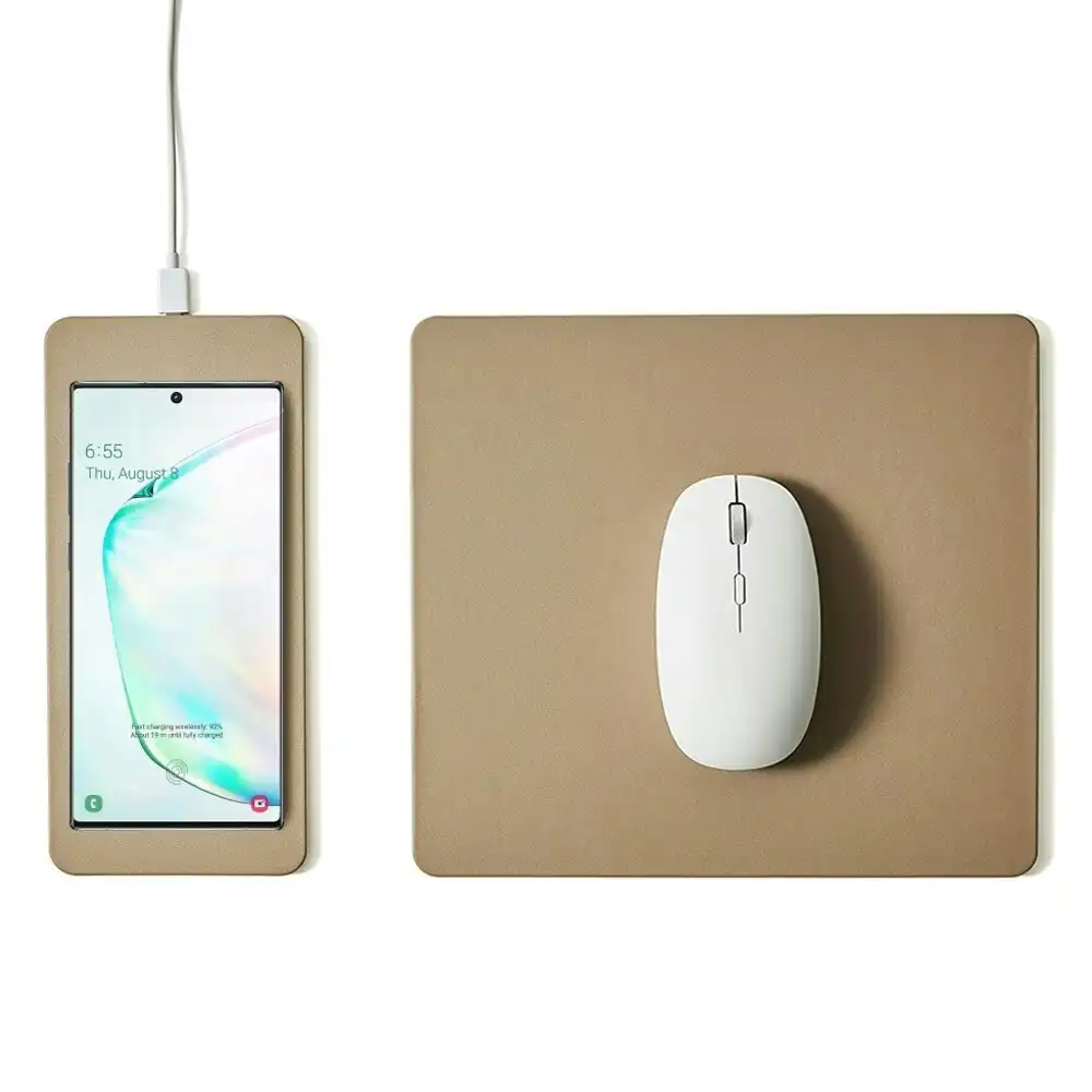 Pout Hands 3 Split Detachable 15W Fast Wireless Charging Mouse Pad Latte Cream