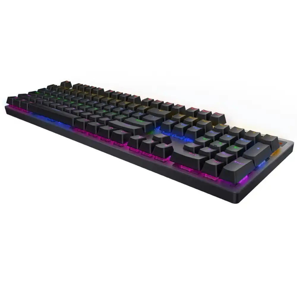 Rapoo V500 Pro Rainbow Backlit Wired Mechanical Gaming Keyboard for PC/Laptop BK