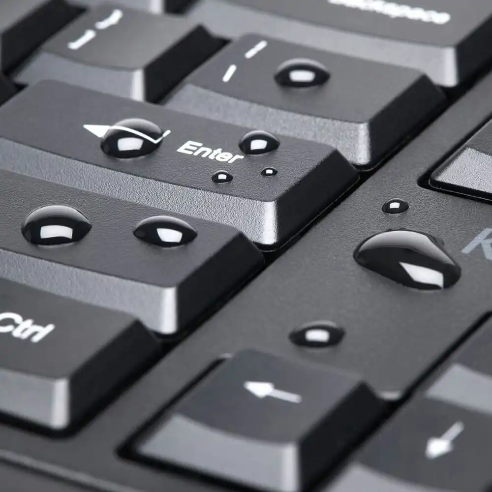 Kensington Ergonomic Dual Wireless Ergo Bluetooth Keyboard for PC/Laptop Black