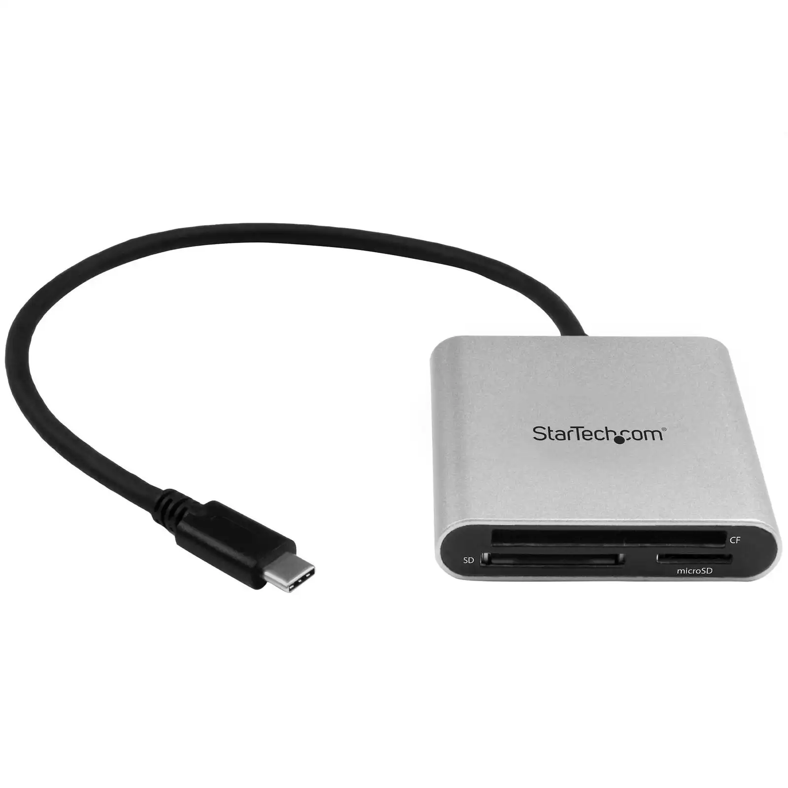 Star Tech USB-C SD/microSD/CF Flash Memory Card Reader f/ Phones Laptop/Computer