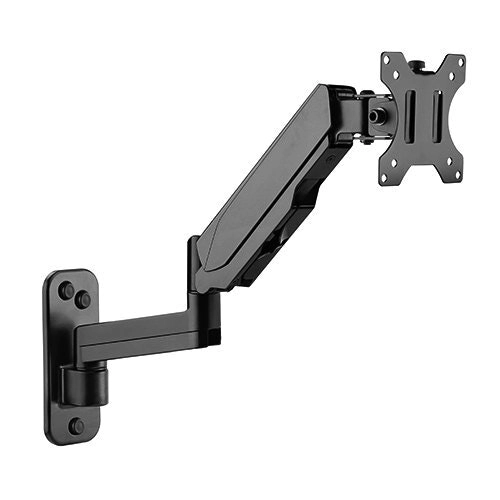 Brateck 17"-32" Single Screen Wall Mounted Articulating Gas Spring Monitor Arm