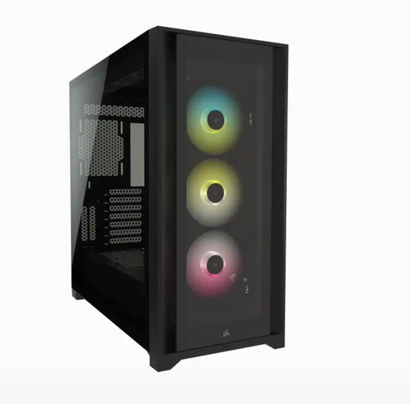 Corsair iCUE 5000X RGB Tempered Glass ATX Mid Tower Smart Case f/ Gaming PC BLK