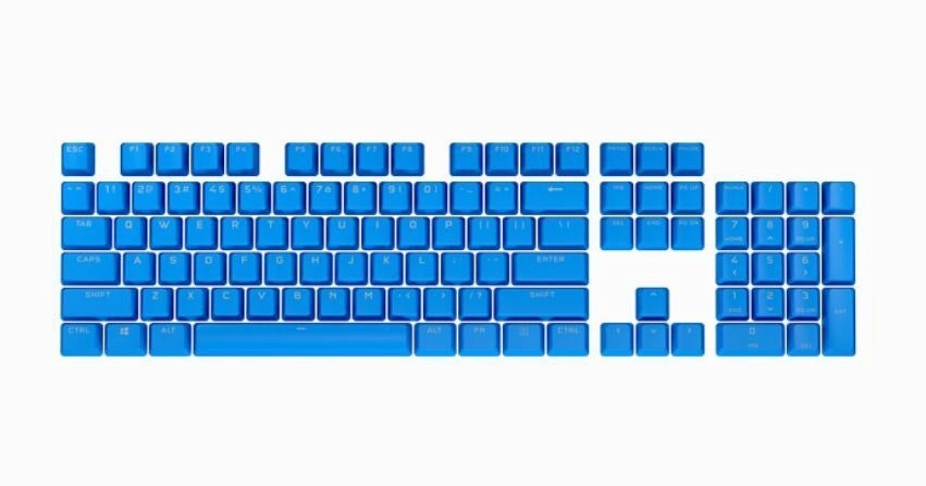 Corsair PBT Double Shot Pro Gaming Keycaps for Mechanical Keyboard Elgato Blue