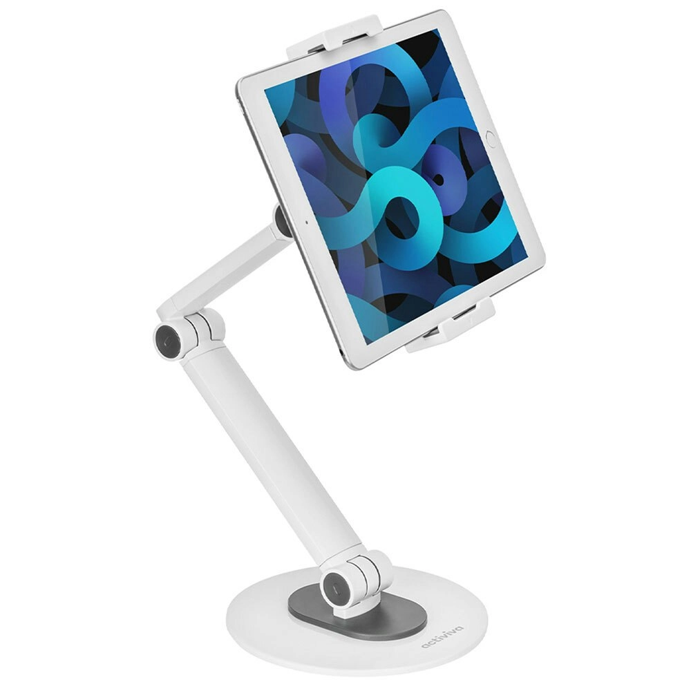 Activiva 47cm Universal iPad & Tablet Tabletop Stand f/ Tablets 4.7-12.9in White