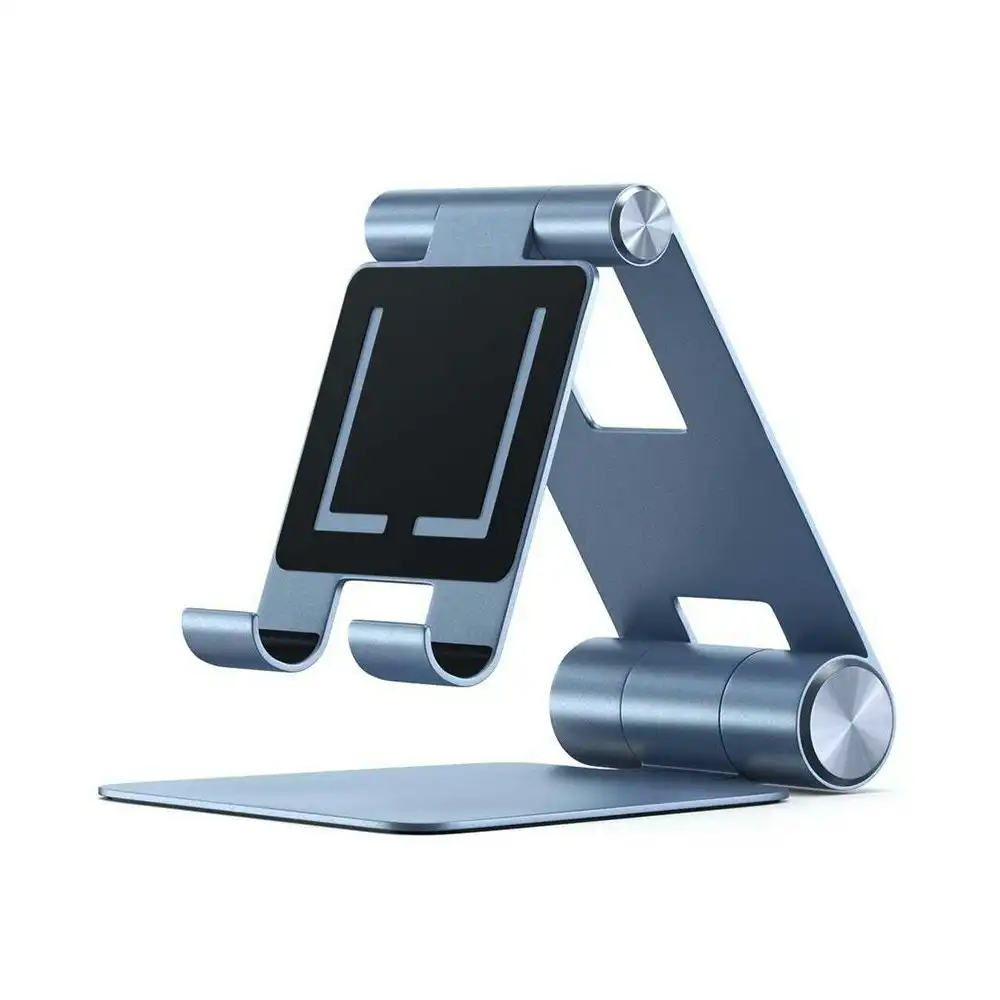 Satechi Aluminium Blue R1 Foldable Stand/Holder Mount For Phone/Laptop/Tablet