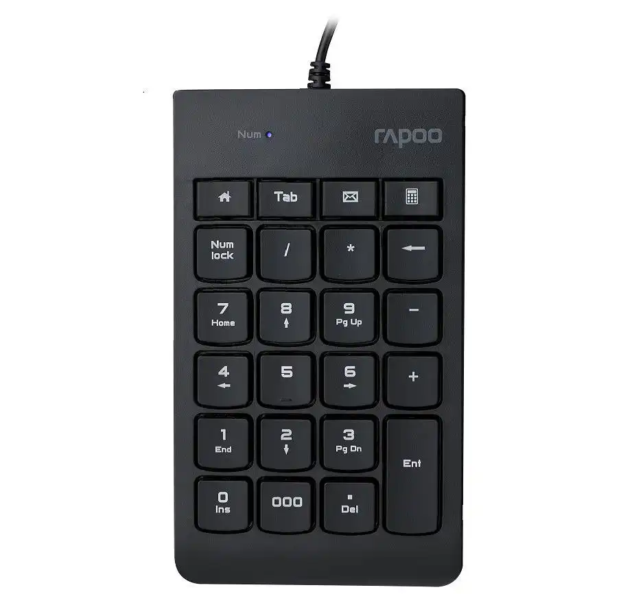 Rapoo K10 Wired NumPad Numeric Keypad/23-Key Number Pad For Desktop PC/Laptop