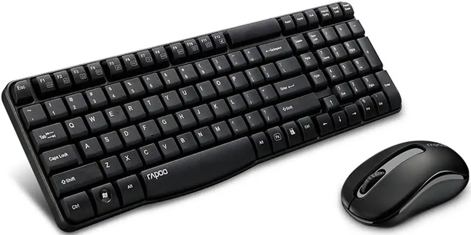 Rapoo X1800S 2.4GHz Wireless Optical Keyboard Mouse Combo For PC/Laptop Black