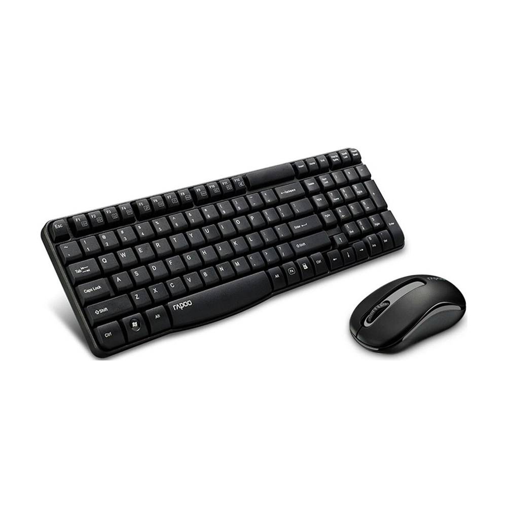 Rapoo X1800S 2.4GHz Wireless Optical Keyboard Mouse Combo For PC/Laptop Black